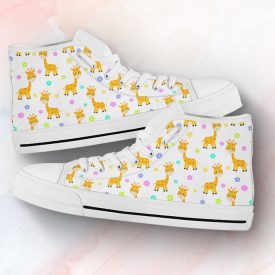 Cute Giraffe Shoes | Custom High Top Sneakers For Kids & Adults