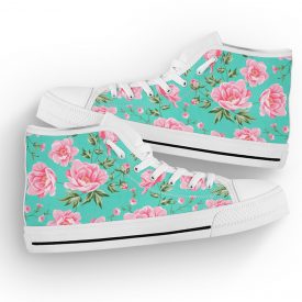 Pink Rose Shoes | Custom High Top Sneakers For Kids & Adults