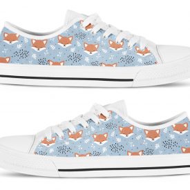 Cute Fox Shoes | Custom Low Top Sneakers For Kids & Adults