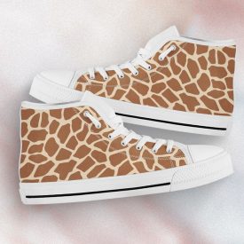 Giraffe Pattern Shoes | Custom High Top Sneakers For Kids & Adults
