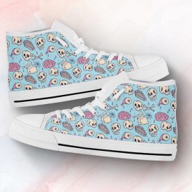 Harajuku Skull Shoes | Custom High Top Sneakers For Kids & Adults