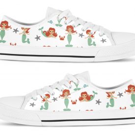 Women's Mermaid Shoes | Custom Low Top Sneakers For Kids & Adults