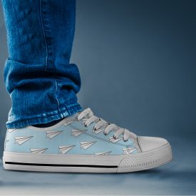 Cute Paperplanes Shoes | Custom Low Tops Sneakers For Kids & Adults