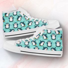 Penguin Gym Shoes | Custom High Top Sneakers For Kids & Adults