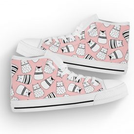 Pink Cat Shoes | Custom High Top Sneakers For Kids & Adults