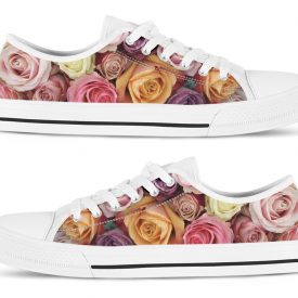 Rose Print Shoes | Custom Low Tops Sneakers For Kids & Adults