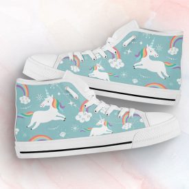 Cute Unicorn Shoes | Custom High Top Sneakers For Kids & Adults