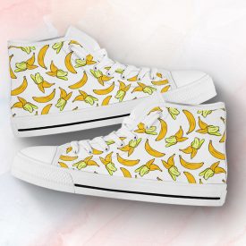 Yellow Banana Shoes | Custom High Top Sneakers For Kids & Adults
