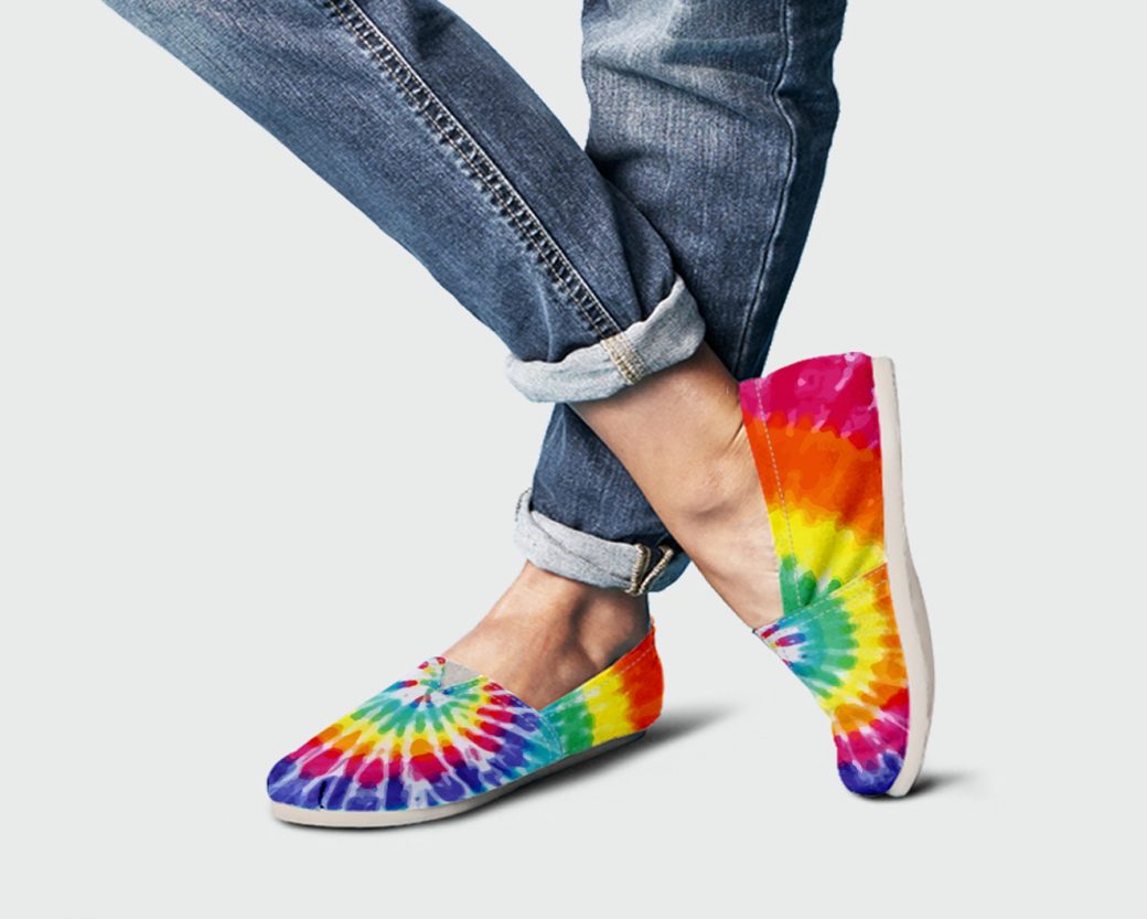 Tie Dye Shoes Womens | Custom Canvas Sneakers For Kids & Adults