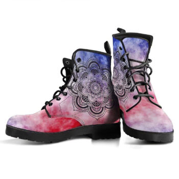 Tiedye Mandala Womens Leather Boots