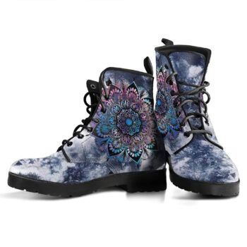 Tiedye Mandala Womens Leather Boots 2