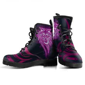 Tribal Wolf Womens Leather Boots