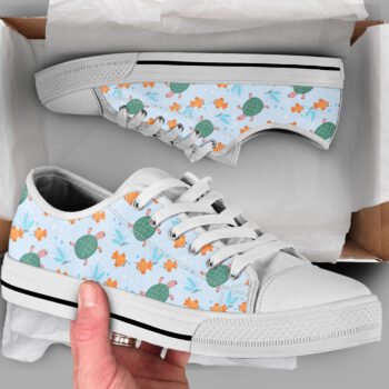 Turtle Fish Shoes | Custom Low Tops Sneakers For Kids & Adults