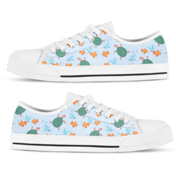 Turtle Fish Shoes | Custom Low Tops Sneakers For Kids & Adults