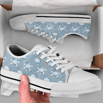 Turtle Print Shoes | Custom Low Tops Sneakers For Kids & Adults