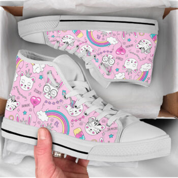 Unicorn Cat Shoes | Custom High Top Sneakers For Kids & Adults