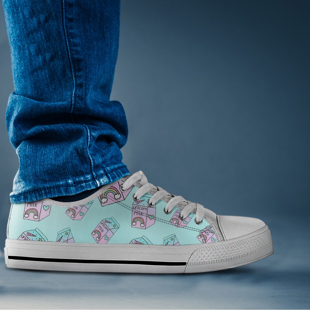 Unicorn Milk Shoes | Custom Low Tops Sneakers For Kids & Adults