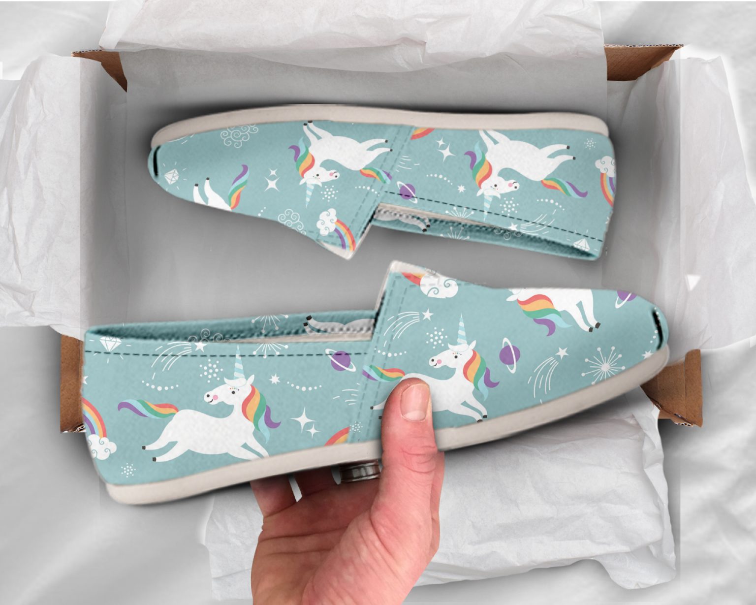  Cute Unicorn Shoes  Custom Canvas Sneakers For Kids Adults