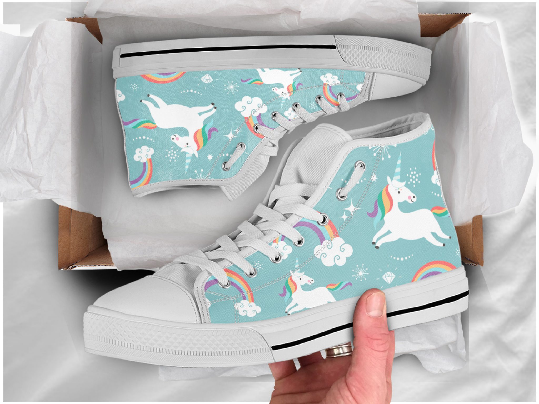  Cute Unicorn Shoes  Custom Canvas Sneakers For Kids Adults