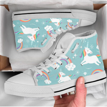 Cute Unicorn Shoes | Custom High Top Sneakers For Kids & Adults