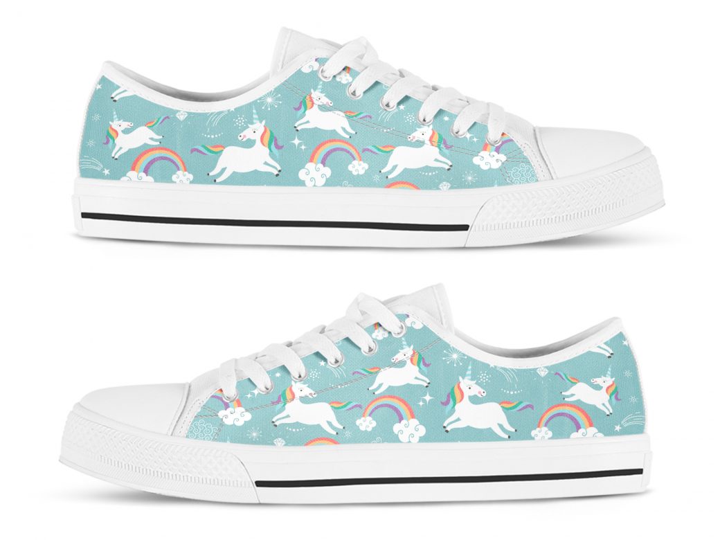 Cute Unicorn Shoes | Custom Low Top Sneakers For Kids & Adults