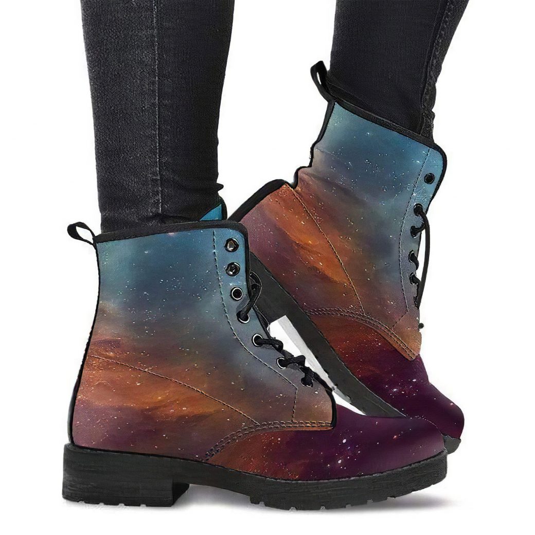 Beautiful Universe Boots | Vegan Leather Lace Up Printed Boots For Women