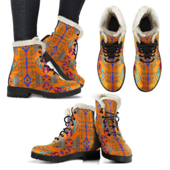 Upstream Expedition After Dawn Faux Fur Leather Boots