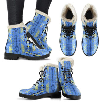 Upstream Expedition Blue Ridge Faux Fur Leather Boots