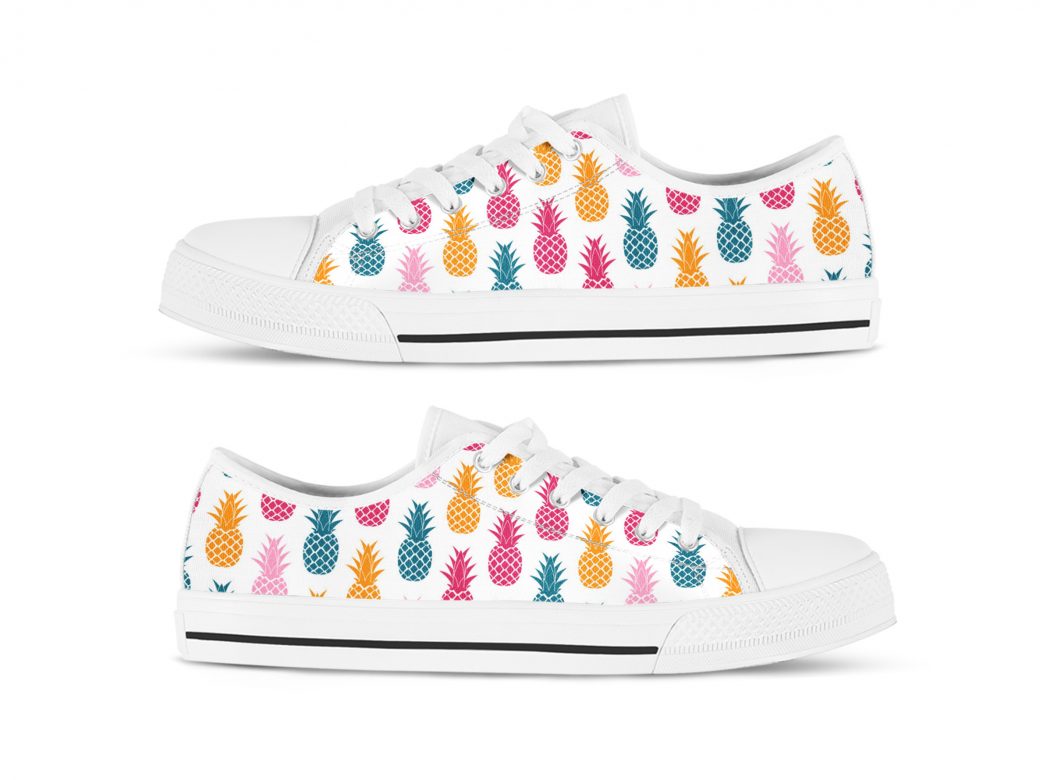 Cool Pinapple Shoes | Custom Low Tops Sneakers For Kids & Adults