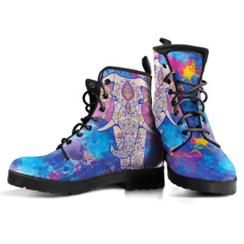Watercolor Elephant Handcrafted Boots