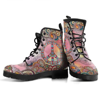 Watercolor Paisley Mandala 2 Handcrafted Boots