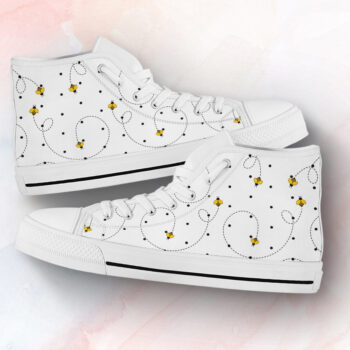 White Bee Shoes | Custom High Top Sneakers For Kids & Adults