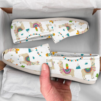 Casual Llama Shoes | Custom Canvas Sneakers For Kids & Adults
