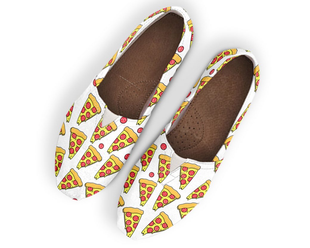 Custom Pizza Shoes | Custom Canvas Sneakers For Kids & Adults