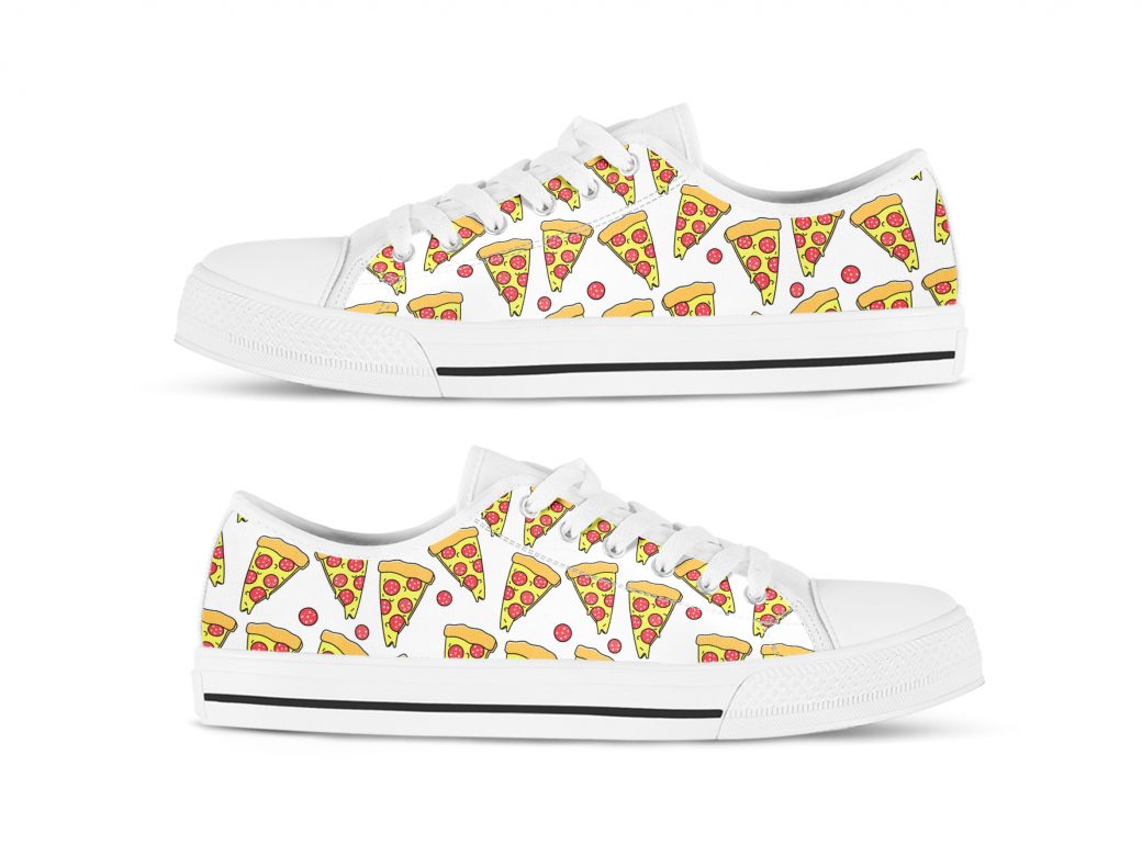 Pizza Gift Shoes | Custom Low Tops Sneakers For Kids & Adults
