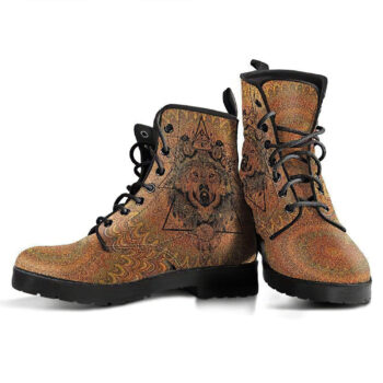Wolf Mandala Handcrafted Boots 1