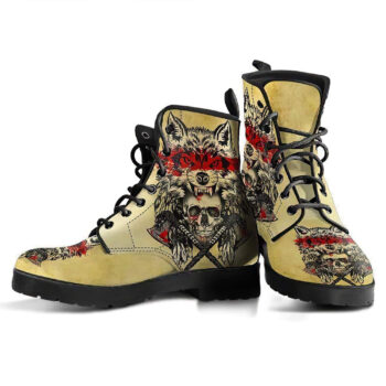 Wolf Skull Womens Handcrafted Premium Boots