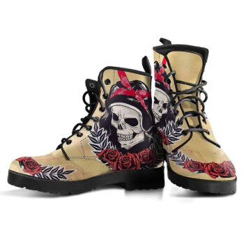 Woman Skull Handcrafted Boots