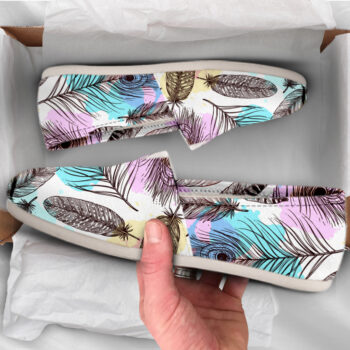 Casual Feather Print Shoes | Custom Canvas Sneakers For Kids & Adults