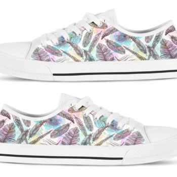 Feather Print Shoes | Custom Low Tops Sneakers For Kids & Adults