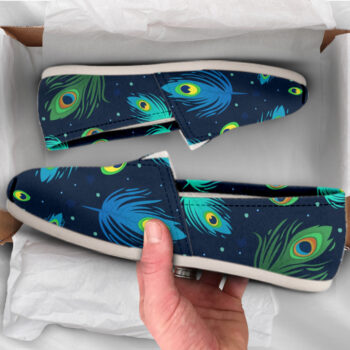 Feather Print Womens Flats | Custom Canvas Sneakers For Kids & Adults