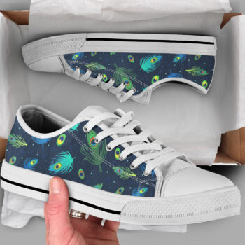 Womens Peacock Shoes | Custom Low Tops Sneakers For Kids & Adults