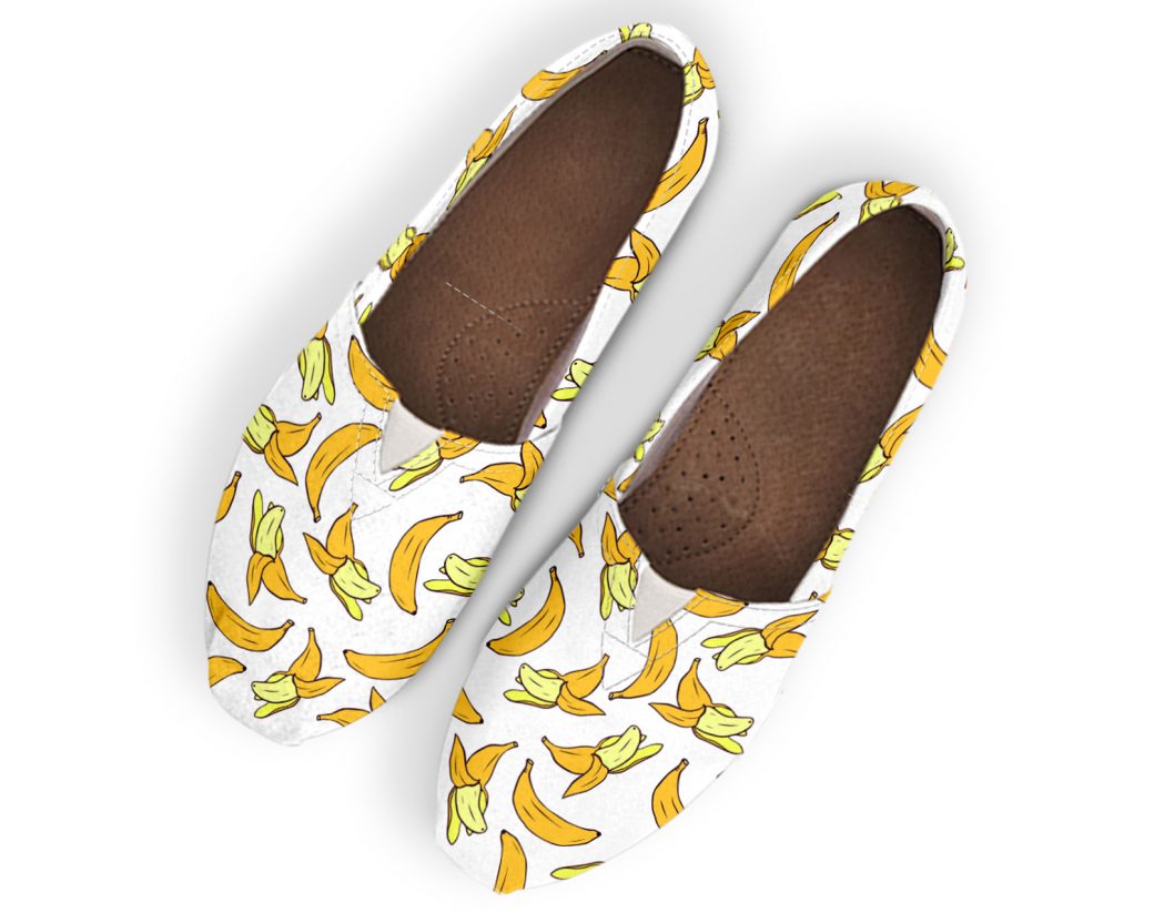 Casual Banana Shoes | Custom Canvas Sneakers For Kids & Adults
