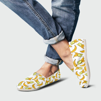 Casual Banana Shoes | Custom Canvas Sneakers For Kids & Adults