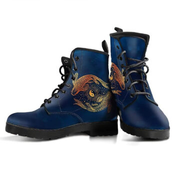 Yin Yang Koi Fish Handcrafted Boots