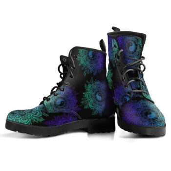 Yin Yang Lotus Handcrafted Boots