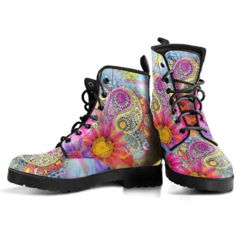 Yinyang Floral Handcrafted Boots