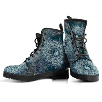 Yinyang Lotus Mandala Handcrafted Boots